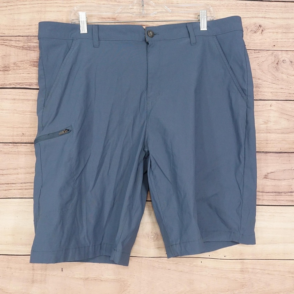 Weatherproof Vintage Shorts Mens 40 Blue Chino Stretch 10 Inseam Travel Casual